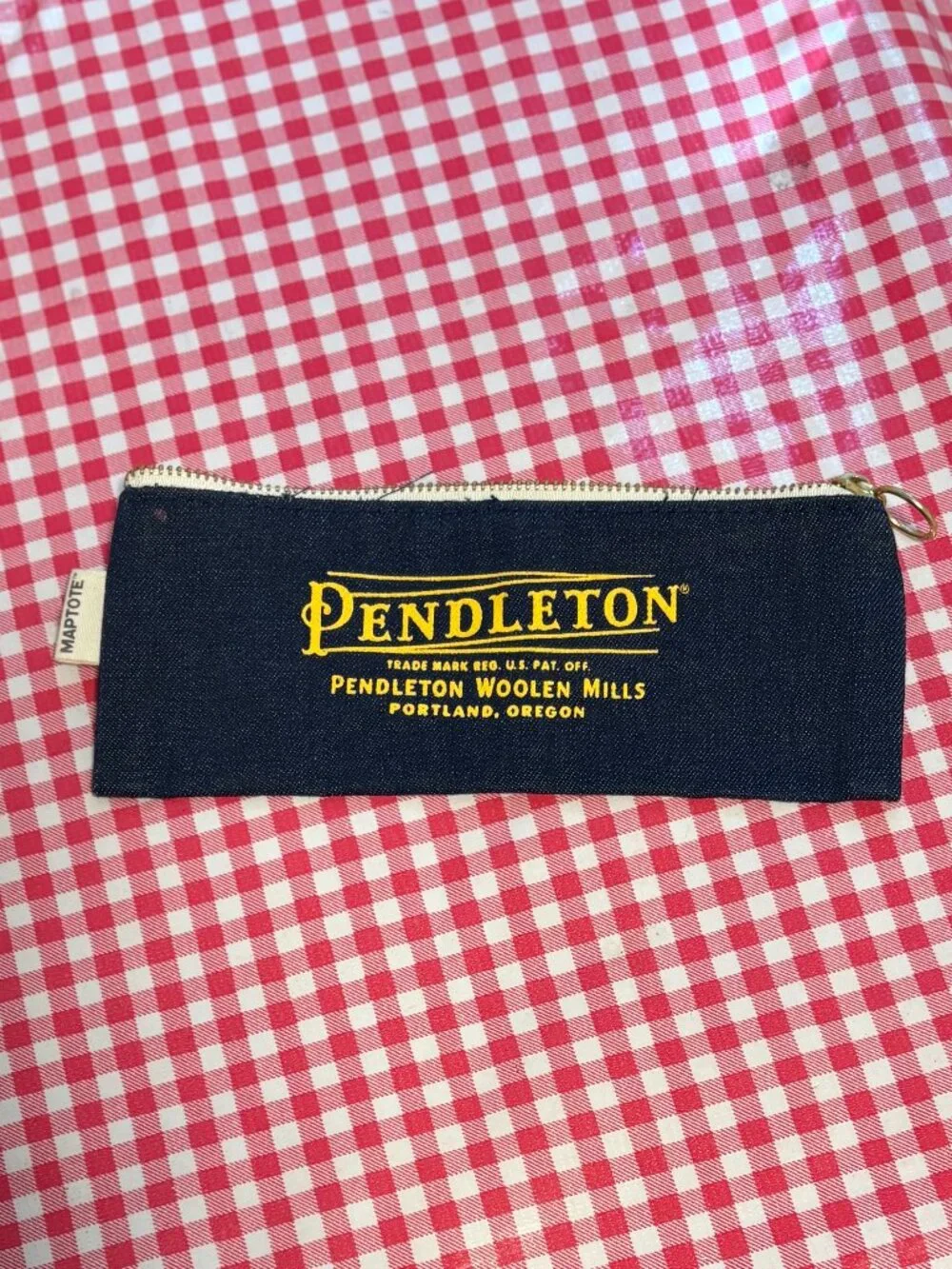 New Pendleton Denim Zip Pencil Make-up Pouch